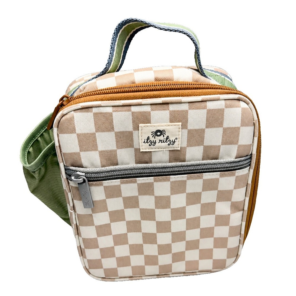 Itzy Ritzy Toddler Checkered Backpack, Lunch Box Bundle Daycare Jr Size - Picture 11 of 11